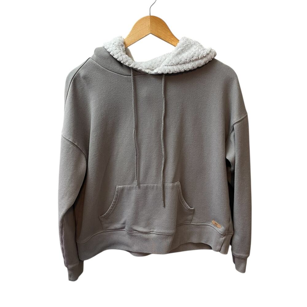 BKE Hoodie Womens Medium Sherpa Lined Fuzzy Pullover Sweatshirt‎ Soft Warm Cozy